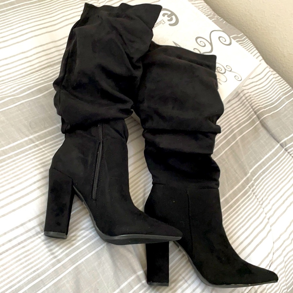 Black long boots